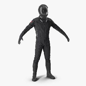 Sci Fi Astronaut Suit Black 3D Model 3D model
